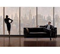 Toile tendue sur bois - Barres Pensive New York Lynch Brent - Image figurative horizontale Image Art Print Paper Canvas Frame Fine Art Print 20_X_31_in