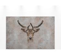Toile Tête de chevreuil Gris Marron 90x60 DD120444 Toile sur châssis