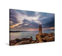 Toile textile premium 75 cm x 50 cm transversale Le Phare De Ploumanac'h Bretagne