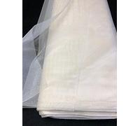 Toile Tissus MOUSTIQUAIRE Ecru Ivoire Ciel de lit Porte fenetre Polyester Souple au Metre Largeur 195 cm