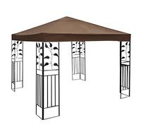 Toile Tonnelle 3x3 - Toile De Rechange pour Pavillon - Tonnelle Tente Toit De Remplacement - Gazebo De Jardin Tissu Polyester Haute Densité 200 G/m² Anti-UV (Couleur : Coffee)