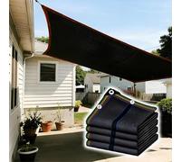 Toile Voile D'ombrage pour Jardin Filet D'ombrage Résistant Aux Déchirures avec Œillets Renforcés Robuste pour Serre Fleurs Chenil Terrasse Et Pergola Noir(8 * 10.0m/26.2 * 32.8ft)