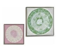 Toiles Abstraites - Gift Decor - 52,5 X 2,8 X 52,5 Cm - Multicolore - Décoration Moderne - Ensemble De 4 Pièces
