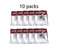 Toiles d'araignées extensibles avec 2 araignées chacune, décorations d'Halloween pour maisons hantées, décorations de chambre et de maison 5 pack