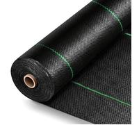 Toiles de Paillage 3m x 10m, Toile Anti Mauvaises Herbes Jardin, Bache Noire Agricole, Barriere Anti Racine, Tissu Perméable à