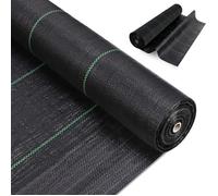 Toiles de Paillage 4m x 10m, Geotextile, Toile Anti Mauvaises Herbes Jardin, Barriere Anti Racine, Contre Les Mauvaises Herbes Noir