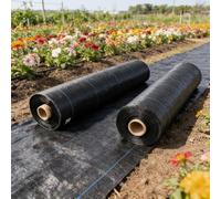 Toiles De Paillage Géotextile Contre Les Mauvaises Herbes Bâche De Sol Résiste Rayons UV, Polypropylène pour Systèmes De Drainage, Aménagement Paysager(3x15m)