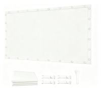 Toiles D'ombrages-0.7x3M Blanc - Imperméable Rectangulaire 95% UV Protection Solaire et Coupe-Vent pour Patio Filet d'ombrage, pour Serre, Plantes, poulailler Brise Vue Balcon