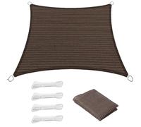 Toiles D'Ombrages 120 x 220 cm Rectangulaire, 95% UV Protection, Coupe-Vent, Personnalisable Filet de Jardin Patio avec Corde pour Jardin Patio Extérieur Terrasse Pergola, Marron
