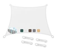 Toiles D'Ombrages 260 x 600 cm 95% UV Protection, Résistant, Protection Solaire, Rectangulaire Filet de Jardin Patio avec Corde pour Jardin Patio Extérieur Terrasse Pergola, Blanc