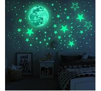 toiles phosphorescentes - Stickers muraux - 174 Pcs Lune et Etoiles autocollant fluorescent - pour Enfants Plafond Décoration