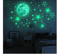 toiles phosphorescentes - Stickers muraux - 174 Pcs Lune et Etoiles autocollant fluorescent - pour Enfants Plafond Fluores STICKERS