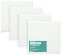 Toiles Pré-Étirées 10x10cm 4pcs,1,7cm 100% Coton,280 G/M²,Triplement Apprêtées Sans Acide,Grain Moyen,Pour Peinture À L`Huile,Gouache Et Acrylique