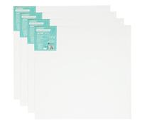 Toiles pré-étirées - EXERZ - 60 x 60 cm - 4 pièces - 1 7 cm épaisseur - 100% coton 280 g/m²