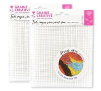 Toiles Smyrne - GRAINE CREATIVE - 30 x 30 cm - Point noué - Décoration murale - Tapis coussin