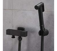 Toilet à main toilettes bidet pulvérisateur kit kit en laiton robinet noir à la main pour la salle de bain pittoleur de douche auto-nettoyage des toilettes musulmanes shattaf, c LWX