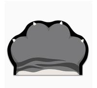 Toilet Bath Mat Irregular Cat Paw Shape Super Water Absorption, Non-Slip an Be Cut to Prevent Slipping Rug(60cm,Grey)