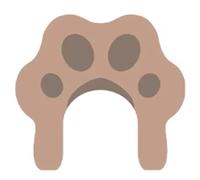 Toilet Bath Mat U-Shaped Cat's Paw Shape Commode Contour Rug Super Water Absorption Non-Slip for Bathroom and Toilet(Brown)