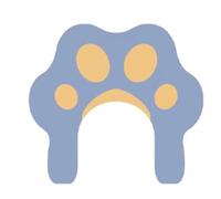 Toilet Bath Mat U-Shaped Cat's Paw Shape Commode Contour Rug Super Water Absorption Non-Slip for Bathroom and Toilet(Blauw)