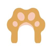 Toilet Bath Mat U-Shaped Cat's Paw Shape Commode Contour Rug Super Water Absorption Non-Slip for Bathroom and Toilet(Oranje)