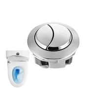 Toilet Button - Flush Button | Universal Toilet Tank Buttons Replacement | ABS Stainless Steel Flexible Push Control For Most Bathrooms, Round & Square Styles Precise Fit Easy Repair Water Saving