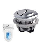 Toilet Button - Flush Button | Universal Toilet Tank Buttons Replacement | ABS Stainless Steel Flexible Push Control For Most Bathrooms, Round & Square Styles Precise Fit Easy Repair Water Saving