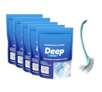Toilet Cleaner Limescale Remover, Toilet Cleaning Foaming Powder, Self Activating Powder for Toilet Bowl Cleaning, Fast Acting Heavy Duty Drain Gel, Shower Drain Unblocker for All Pipes (5PCS)