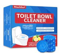 Toilet Cleaning Tablets, Toilets Bowl Cleaner Tablets - Automatic Septic-Safe Tank Cleaner Fast-Dissolving, Safe for All Toilets, Septic Tanks & Pipes (12pcs)