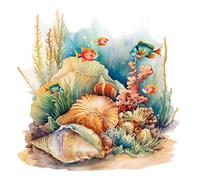 Toilet Lid Stickers - Underwater World Bathroom Decor | PVC Material, 30x30cm Size, 27g Lightweight Decorative Wall Sticker for Shopping Malls Hotels Schools Family Bathrooms Home