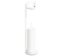 Toilet Paper Holder Stand,Toilet Paper Holder Free Standing,White Toilet Stand Holder for 4 Rolls,Toilet Paper Storage by Bathth