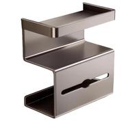 Toilet Paper Holder with Shelf - No Drill Modern Space-Saving Organizer