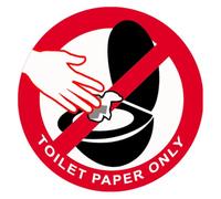 TOILET PAPER ONLY - 7cm - Autocollant/Sticker