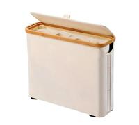 Toilet Paper Storage Basket | Free Standing Foldable Organizer,with Lid and Handle Toilet Paper Holder Box,for Up to 12 Rolls Home Bathroom Living Room Laundry Room