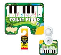 Toilet Piano Mat - Interactive Piano Rug for Bathroom Fun | Anti-Slip Electronic Sound Carpet, Musical Keyboard Potty Floor Mat for Kids Adults Home Entertainment and Gift Ideas, 60x48cm Multicolor