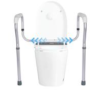Toilet Rails For Elderly Adults - Ajustable Non Slip Bathroom Safety Frame with Handle | Aluminium Alloy Grab Bar Support For Disabled Seniors, Pregnant Women, Patients, Easy Assembly Mobility Aid