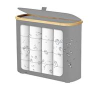 Toilet Roll Storage - Oxford Cloth Storage Basket 17x7x14in | Toilet Roll Holder Storagee Stand | Bathroom Organizer for Home Organization Restroom Corner Shelf Floor Cabinet