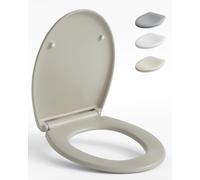 Toilet Seat With Fall Brake-Durable,Eco-Friendly And Fade Resistant,Clip On Toilet Seat For Easy Cleaning,Available In Various Colours (Beige,O-Shape)