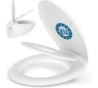 Toilet Seat With Removable Child Seat And Soft Close-Hygienic,Antibacterial,Ideal For Toddlers,Easy To Assemble,Oval Toilet Seat White Durable And Sturdy