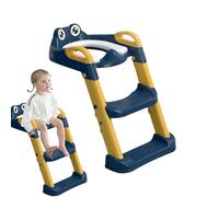 Toilet Seat With Steps | 35x27cm Adjustable Step Potty Training Seat - Convenient Folding Waterproof Potty Training Step Stool, Child-Friendly For Kids Boys Girls 1-8 Years Old