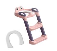 Toilet Seat With Steps | 35x27cm Adjustable Step Potty Training Seat - Convenient Folding Waterproof Potty Training Step Stool, Child-Friendly For Kids Boys Girls 1-8 Years Old