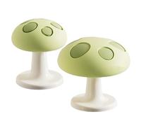 Toilet Tank Flush Button Silicone - Cute Mushroom Press Tool, 2 Pieces Toilet Tank Button, Aid for Home Improvement Washroom Upgrade, Accessible Easy Install Bathroom, Accessory Functional Replacement