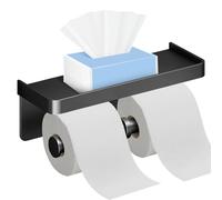 Toilet Tissue Holder - Roll Wall Mount Dispenser Shelf Phone Stand, Multifunction Bathroom Organizer | Compact Storage Solution for Washroom Essentials Phones Accessories Small Items