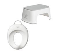 Toilet Training Seat, White/Grey + Step Stool, White/Grey