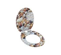 Toiletbril met soft-close deksel kiezelstenen MDF143935