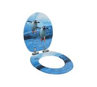 vidaXL Siège WC Pingouin MDF146917 - Couvercle à fermeture en douceur, MDF