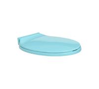 vidaXL Siÿge de toilette à fermeture en douceur Vert Ovale