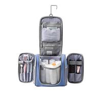 Toiletries Travel Bag, Toiletry Storage Bag with Hook, Cosmetics Storage Pouch | For Business Trips, Vacations, Hotel Rooms, Bathrooms Gyms Outdoors Camping Luggage Suitcases