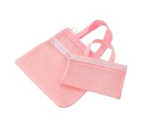 Toiletry Bag, Portable Beach Mesh Pouch, Lightweight Zippered Toiletry Organizer with Handle, 2 Piece Quick Dry Bathroom Storage Set for Festival, Vacation, School, Concert, Travel