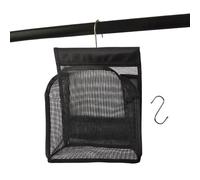 Toiletry Bag - Space Saving Storage, 7,87 x 3,94 x 9,45 cm, organisateur de salle de bain, pour toothbrush Makeup Clothes Gym Outdoor Beach Pool Tent, Noir , riferimento alla descrizione, Se