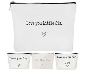 Toiletry Bag Travel Bag - Large Capacity Cosmetic Organizer Pouch, Funny Sister Gift Hygiene Storage Case, Portable Travel Makeup, Multi Pocket Wash Kit Holder | Birthday Trip Bathroom Storage Use